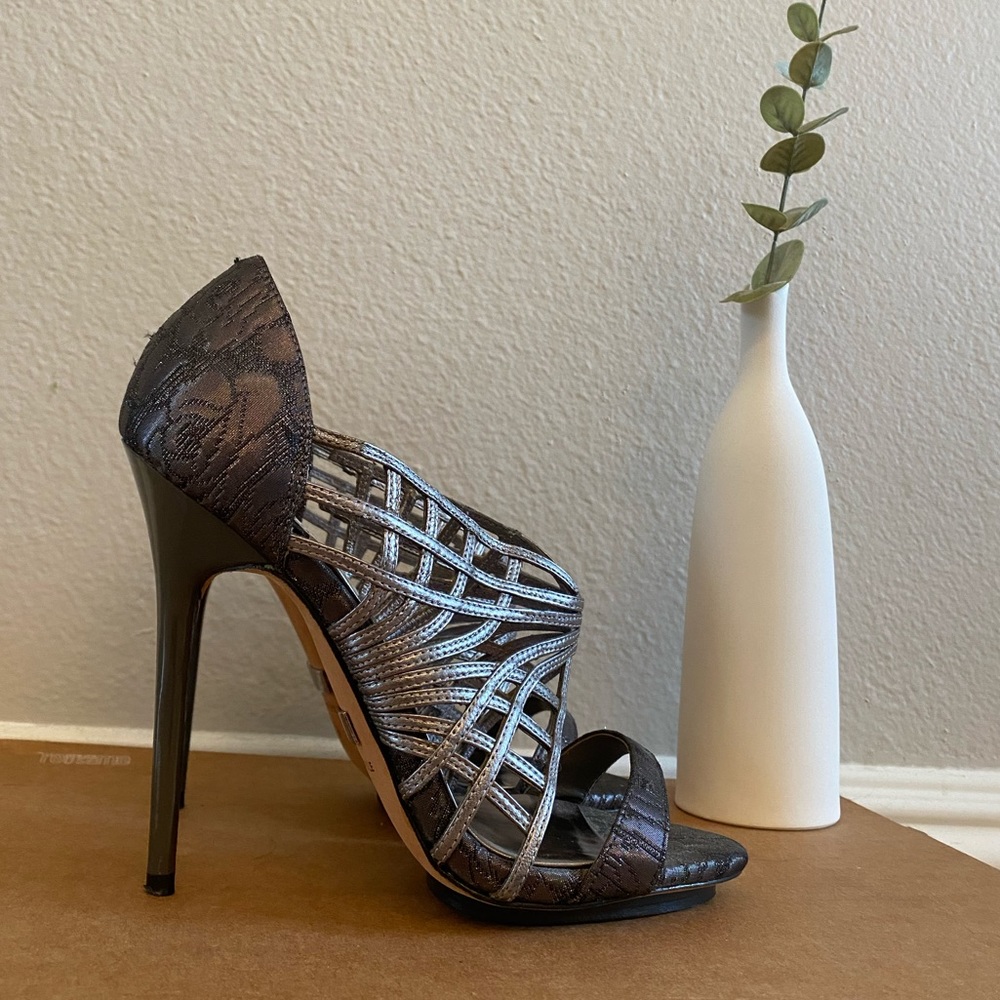 Last Chance: Badgley Mischka Strappy Glitter Heels
